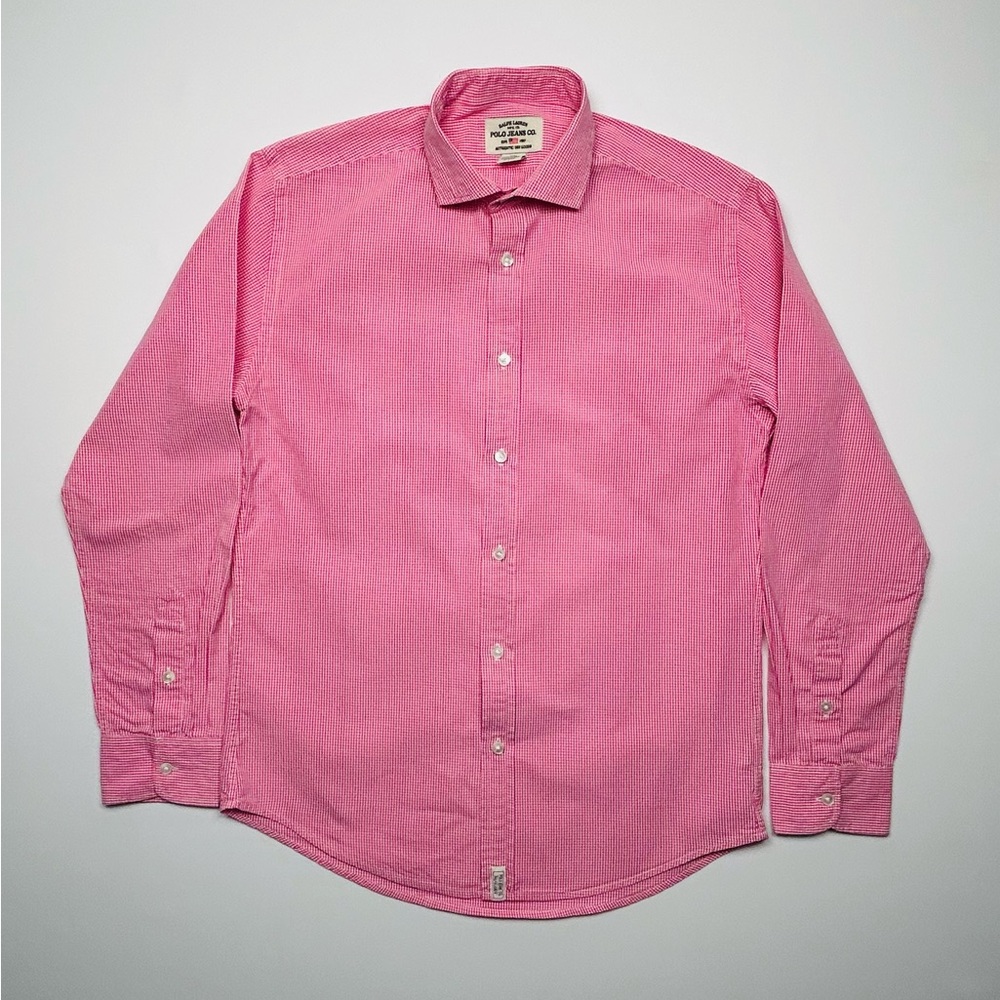 VTG Ralph Lauren Polo Jeans Co Red and White Gingham Shirt Med